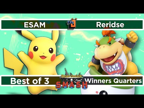 ESAM (Pikachu) vs Reridse (Bowser Jr.) Winners Quarters - Boardwalk Smash #38 - SSBU