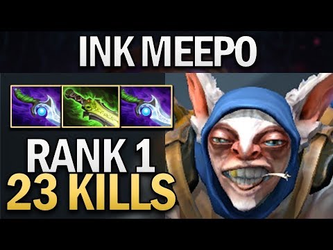 INK RANK 1 MEEPO - 23 KILLS - DOTA 2 GAMEPLAY