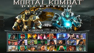 Mortal Kombat: Deception - ALL CHARACTERS AND COSTUMES / LISTA TODOS OS PERSONAGENS