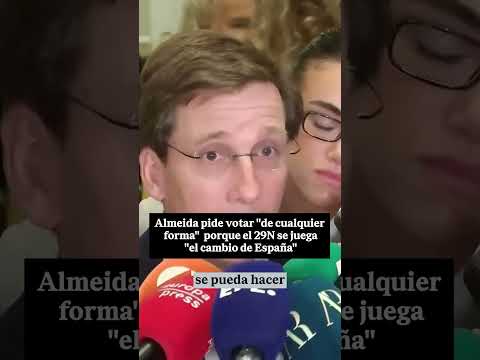 🗳️️ ALMEIDA llama a VOTAR el 29-N para “olvidar aLOS KOLDOS y los SÁNCHEZ”