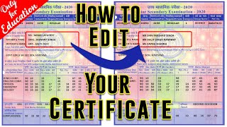 How to Edit Document and Certificate in Photoshop | Document or Certificate ko edit kaise karen 2021