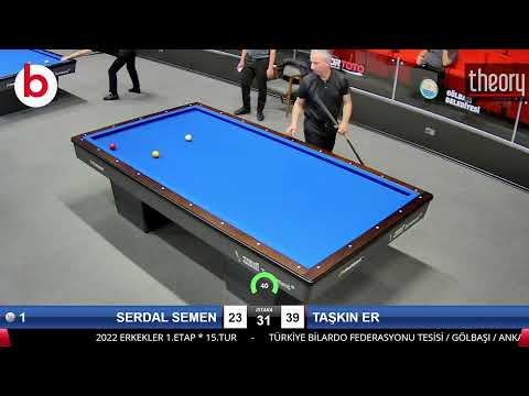 SERDAL SEMEN & TAŞKIN ER Bilardo Maçı - 2022 ERKEKLER 1.ETAP-15.TUR