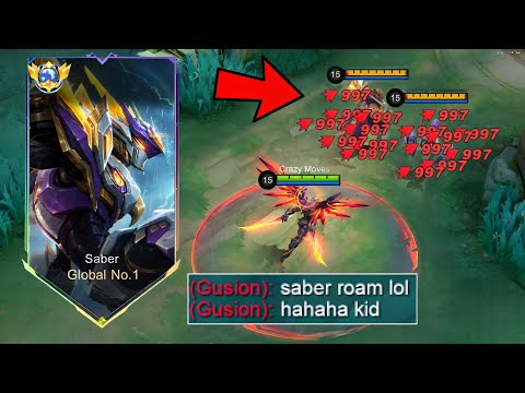 HOW TO ROAM SABER EFFECTIVELY BEST BUILD AND EMBLEM 2025( 95% auto win )