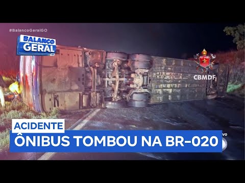 Acidente entre ônibus e caminhão deixa 27 feridos em Formosa (GO)