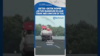 Sopir Jatuh Bangun Kejar Truk Meluncur di Tol Kalikangkung Semarang, Lupa Tarik Rem Tangan