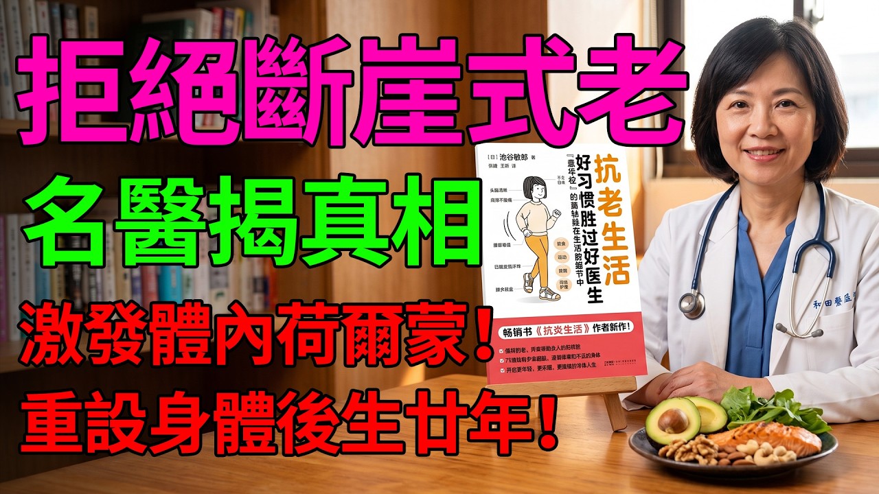👁️👄👁️拒絕斷崖式變老！日本權威醫生教你五十歲黃金期自救指南，下半場大逆轉｜和田秀樹《抗老生活》✨ 👑🎯#和田秀樹#抗衰老#廣東話說書#書籍#分享#斷崖式老化#抗老秘笈#五