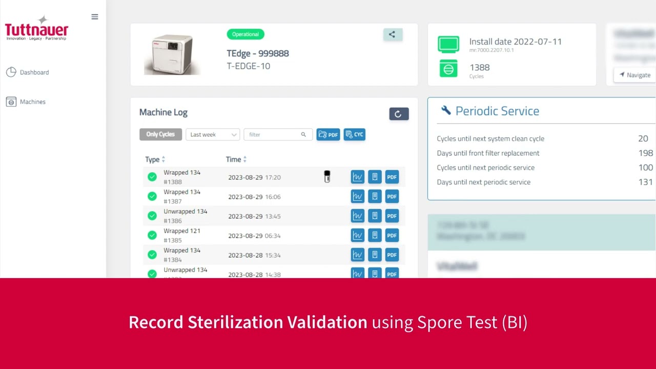 Tuttnauer T-Connect Demo Video (Service Provider)