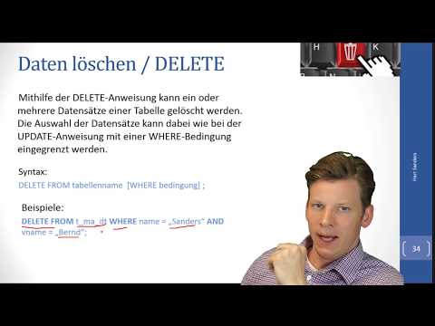 3.3 SQL Daten löschen und Aufgabe / Übung (Teil 3)