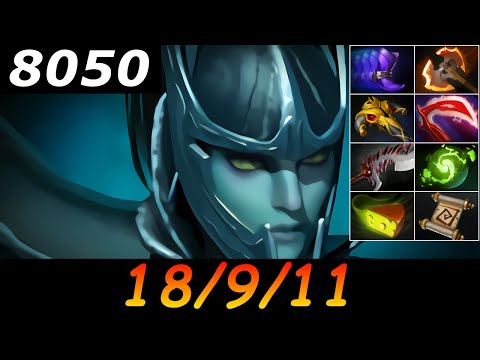 Dota 2 Phantom Assassin 8050 MMR 18/9/11 (Kills/Deaths/Assists) Ranked Full Gameplay