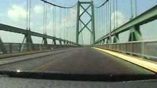 preview picture of video 'Prescott-Ogdensburg International Bridge northbound'