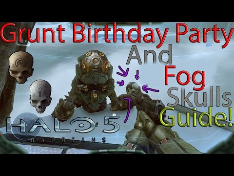 Halo 5 Fog And Grunt Birthday Party Skull Locations! Reunion Skulls Guide!