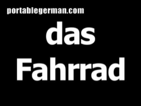 German word for bicycle is das Fahrrad