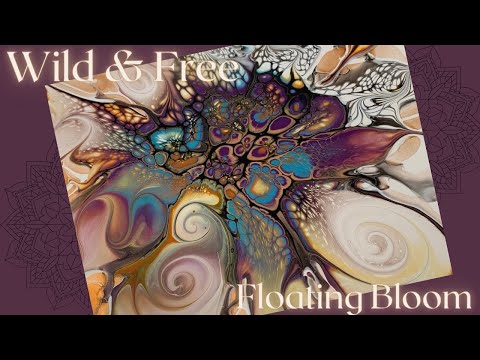 #215 Wilde und frei schwebende Blüte |  Acryl Gießen Malerei |  Zusammenfassung |  Flüssige Malerei