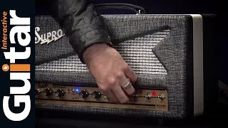 Video thumbnail for Supro 1699RH Statesman 50W Head | Review by Guitar Interactive Magazine