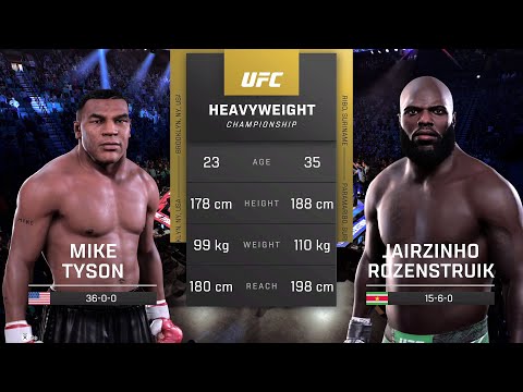 Mike Tyson vs Jairzinho Rozenstruik Full Fight - UFC 5 Fight Night
