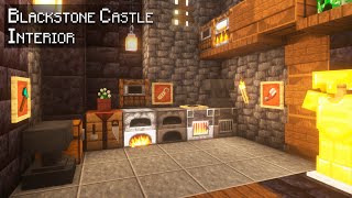 Minecraft 1.19: How to make the Interior of a Medieval Blackstone Castle | Tutorial