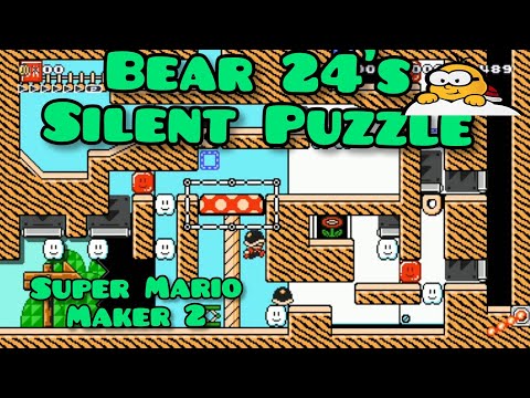 Super Mario Maker 2 Bear 24 "Silent Puzzle" walkthrough and solution.