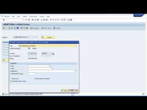 13 Learn SAP ABAP Basics   SAP Training   Learn ABAP Basic Programming and Create Your First Program