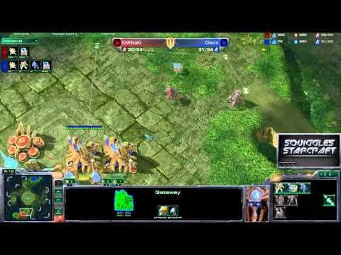 (HD) KiWiKaKi vs Clavie PvP the shattered temple Starcraft 2