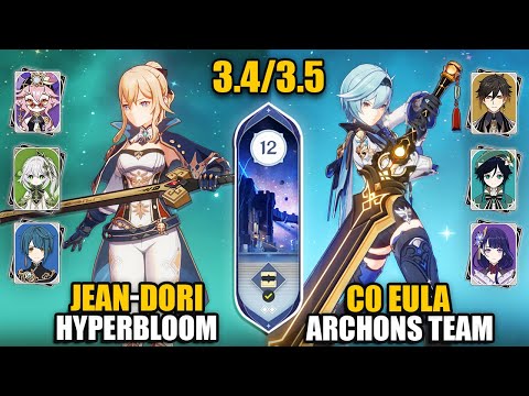 F2P Jean Hyperbloom & C0 Eula Archons Team | Spiral Abyss 3.5 Floor 12 9-Stars | Genshin Impact