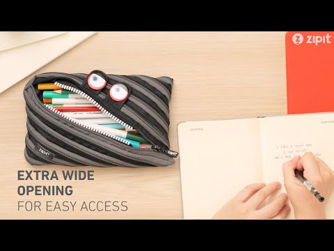 Penalas-pieštukinė ZIPIT Wildlings Jumbo Pouch, ZTMJ-WD-HIP, rožinės sp. video