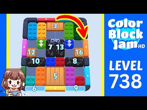 Color Block Jam Level 738 Solution Walkthrough