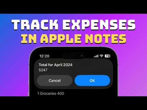 How To Track Expenses In Apple Notes