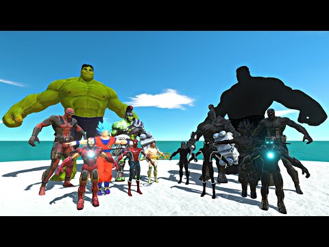 Superheroes War | Superheroes vs Shadow Itself - Animal Revolt Battle Simulator