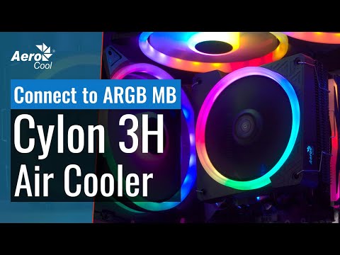 Aerocool Cylon 3H procesoriaus aušintuvas, ARGB - 120mm video