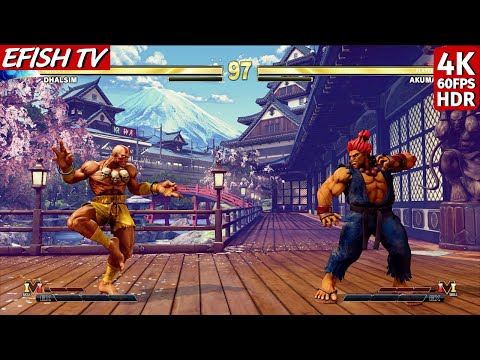 Dhalsim vs Akuma (Hardest AI) - Street Fighter V