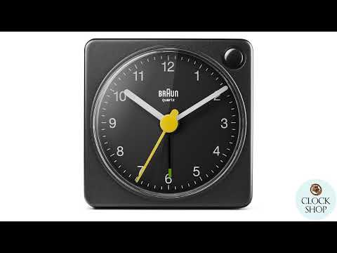 6cm Black Analogue Travel Alarm Clock By BRAUN - Braun | Clock
