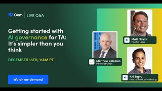 Getting started with AI governance for TA: It's simpler than you think