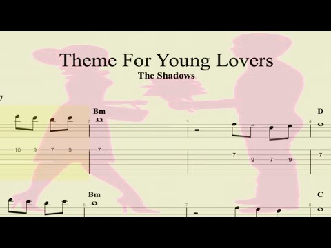 Learn "Theme for Young Lovers" by The Shadows with this TABS play along trainer with chord symbols