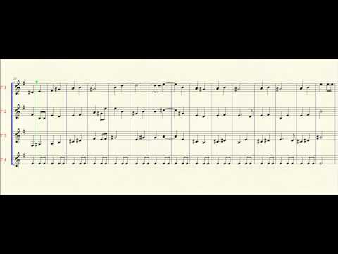 Beethoven, Symphony 7, Allegretto, mvt 2, Horn Quartet Arrangement