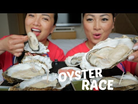 GIANT OYSTER RACE CHALLENGE | MUKBANG | N.E Let's Eat