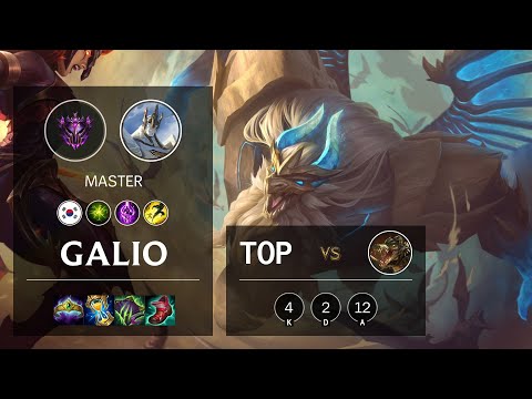 Galio Top vs Renekton - KR Master Patch 11.24b