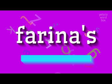 HOW TO PRONOUNCE FARINA'S? #farina's