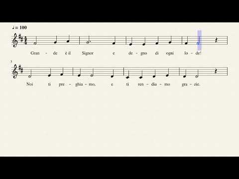 Grande è il Signor - Soprano