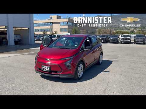 2023 Chevrolet Bolt EV 5dr Wgn 1LT in Red for sale at Bannister Chevrolet Penticton in Penticton, BC