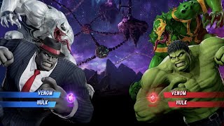 White Venom and Grey Hulk vs Hulk and Green Venom - MARVEL VS. CAPCOM: INFINITE