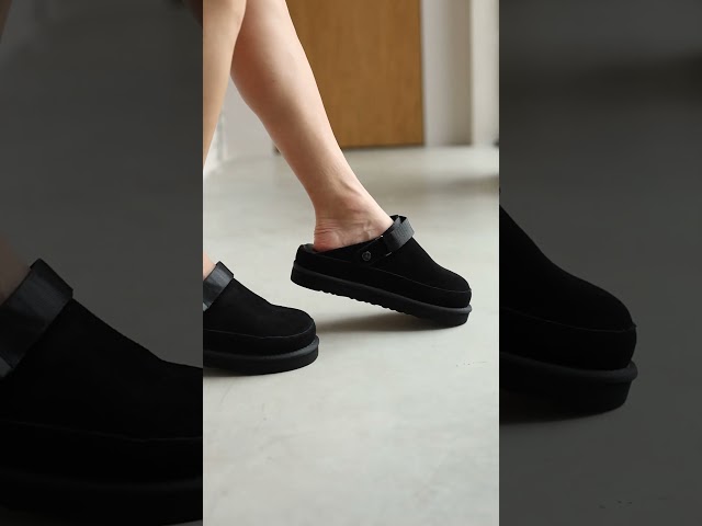 Чоботи жіночі шкіряні байка хутро 592641 Чорний Сабо жіночі замш 592030 Чорні