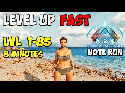Best ASA Note Run | Level 1-85 in 8 MIN FAST | ARK Survival Ascended The Island