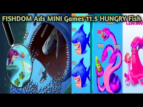 Fishdom Ads Mini Games 11.5 Hungry Fish | New update level Trailer video