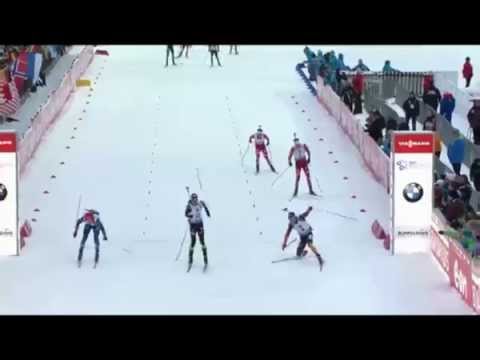 Schempp, Maillet, Slesingr. Crazy finish (18.01.2015)