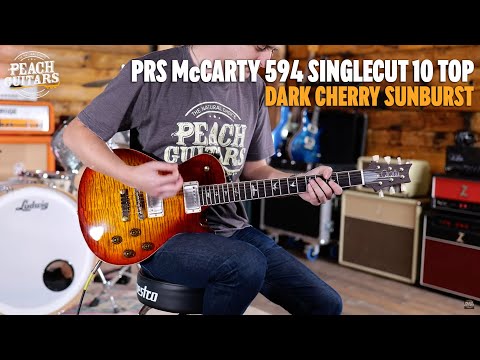 No Talking...Just Tones | PRS McCarty 594 Singlecut 10 Top Dark Cherry Sunburst Pattern Vintage