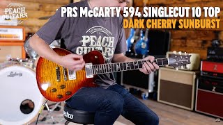 Video thumbnail for No Talking...Just Tones | PRS McCarty 594 Singlecut 10 Top Dark Cherry Sunburst Pattern Vintage by Peach Guitars