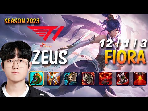 T1 Zeus FIORA vs K'SANTE Top - Patch 13.20 KR Ranked