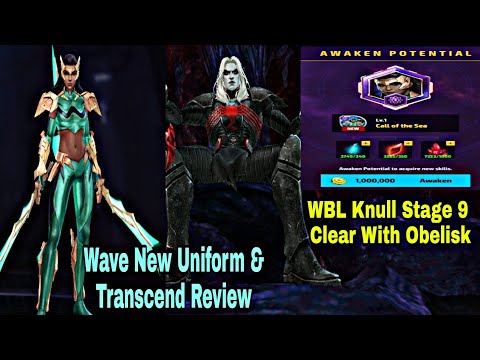 Wave New Uniform & Transcend Review | WBL Knull Stage 9 Clear With Obelisk - Marvel Future Fight