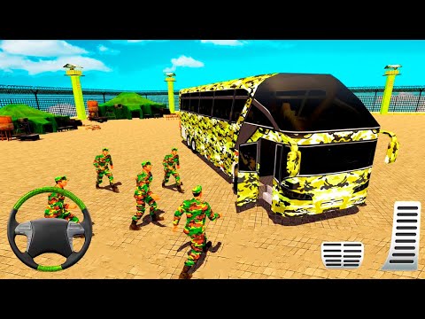 Us Army Bus Game Simulator 2022 - Indian Military Bus Driving | Android GamePlay