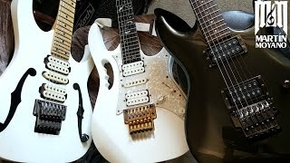 Video thumbnail for Ibanez JEM7V vs JS1000 vs PGM300 by MartinMoyan0